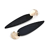 Brass Resin Teardrop Stud Earrings for Women EJEW-U030-01G-03-2