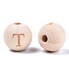 Unfinished Natural Wood European Beads WOOD-S045-143A-01T-2