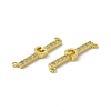 Rack Plating Brass Micro Pave Clear Cubic Zirconia Connector Charms KK-C007-37G-G-3