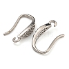 Brass Micro Pave Clear Cubic Zirconia Earring Hooks KK-R149-21P-2