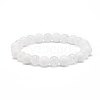 Natural Gemstone & Synthetic Crackle Quartz Round Beaded Stretch Bracelet for Women BJEW-JB08528-4