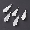 Natural Quartz Crystal Pointed Pendants G-I314-02P-20-1