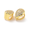 Eco-friendly Rack Plating Brass Micro Pave Cubic Zirconia Slide Charms KK-F843-29G-3