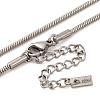 Non-Tarnish 304 Stainless Steel Heart Pendant Round Snake Chain Necklaces for Women X-NJEW-G142-04P-3