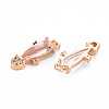 Rack Plating Brass Micro Pave Clear Cubic Zirconia Pendants KK-T060-63-RS-4