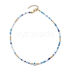 Glass Beaded Necklaces NJEW-JN04896-02-3