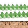 Frosted & Baking Paint Transparent Glass Beads Strands GL-CBA2ED2-03D-4