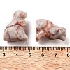 Natural Netstone Carved Dog Figurines DJEW-L023-A01-3