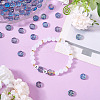 100Pcs 5 Styles Transparent Electroplated UV Plating Glass Beads GLAA-TA0003-19A-7