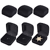 Plastic Cover with Velvet Brooch Packing Boxes VBOX-WH0012-04A-1