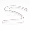 304 Stainless Steel Rolo Chain Necklaces NJEW-G313-18P-1