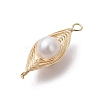 Copper Wired Pearl Pendants PALLOY-JF02919-3