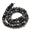 Natural Black Netstone Beads Strands G-H078-C32-01-3