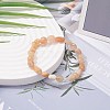 Natural Sunstone Beads Stretch Bracelet for Kids BJEW-JB07031-09-2