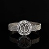 Brass Micro Pave Clear Cubic Zirconia Bangles for Women FS-WGA7409-29-1
