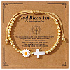 Fashionable Brass Beaded Braided Bracelets RT0379-1