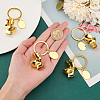   4Pcs Zinc Alloy Mini Toilet Pendant Keychain KEYC-PH0001-98-3