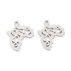 Non-Tarnish 304 Stainless Steel Pendants STAS-D007-04S-1