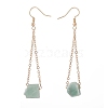 Irregular Raw Natural Gemstone Dangle Earrings EJEW-JE04849-4