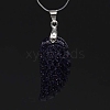 Synthetic Blue Goldstone Pendants WI-PW0001-085M-1