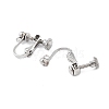 Non-Tarnish 316 Stainless Steel Clip-on Earring Findings STAS-K274-09P-2