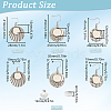 Blank Dome 316 Surgical & 304 Stainless Steel Dangle Earrings DIY Making Kit DIY-SC0024-45-2