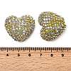Sparkling Acrylic Heart Beads with Rhinestone Embellishment LS-OACR-NH0001-02B-05-3