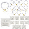 12Pcs Round ABS Plastic Imitation Pearl Bead Bracelets BJEW-OC00004-1