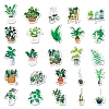 50Pcs 50 Styles Plant Theme Waterproof PVC Plastic Stickers STIC-PW0001-375-4