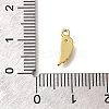 Brass Micro Pave Clear Cubic Zirconia Charms KK-M313-43G-3