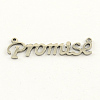 Tarnish Resistant Fashionable Stainless Steel Word Charms STAS-R059-40-1