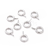 Anti-Tarnish Rhodium Plated 925 Sterling Silver Screw Eye Peg Bails STER-D035-42P-1