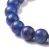 Natural Lapis Lazuli(Dyed) Stretch Bracelet BJEW-JB08748-02-5