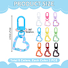 18Pcs 9 Style Alloy Spring Gate Rings & Alloy Swivel Clasps HJEW-PH02501-2