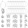 Unicraftale DIY Animal Pendant Wine Glass Charm Tags Making Kit DIY-UN0003-26-1