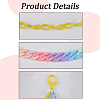 2Pcs 2 Colors Resin Double Layer Chain Belts for Pants AJEW-GF0011-20B-5