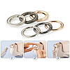 Beadthoven 24Pcs 6 Styles Zinc Alloy Spring Gate Rings FIND-BT0001-25-26