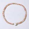 Natural Rose Quartz Beaded Stretch Bracelets for Women BG9690-4-1