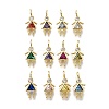 Brass Micro Pave Cubic Zirconia Pendants KK-D339-01G-01-1