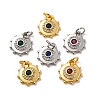 Brass Micro Pave Cubic Zirconia Charms KK-U033-22M-1