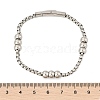 304 Stainless Steel Ball Chain Bracelets for Women Men BJEW-Z087-22P-5