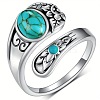 Synthetic Turquoise Cuff Rings PW-WGEC7A8-01-1