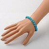 Natural Howlite Beads Bracelets BJEW-JB01273-2