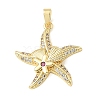 Brass Micro Pave Purple Cubic Zirconia Pendants KK-E804-14G-1