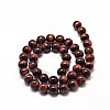 Natural Red Tiger Eye Round Bead Strands G-G735-11-6mm-2