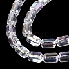 Electroplate Transparent Glass Beads Strands EGLA-Q132-03A-A01-3