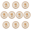 Gorgecraft 10Pcs Alloy Enamel Buttons BUTT-GF0001-31-1