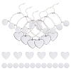DIY Blank Heart Brass & Alloy Charm Bracelets Making Kit BJEW-DC00002-2