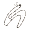 304 Stainless Steel Rolo Chain Necklaces NJEW-C060-02P-1