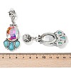 Alloy Synthetic Turquoise Dangle Stud Earrings EJEW-U053-04B-AS-5
